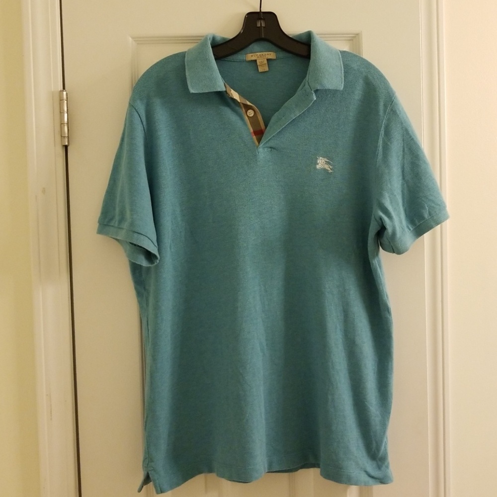 Light blue Burberry polo